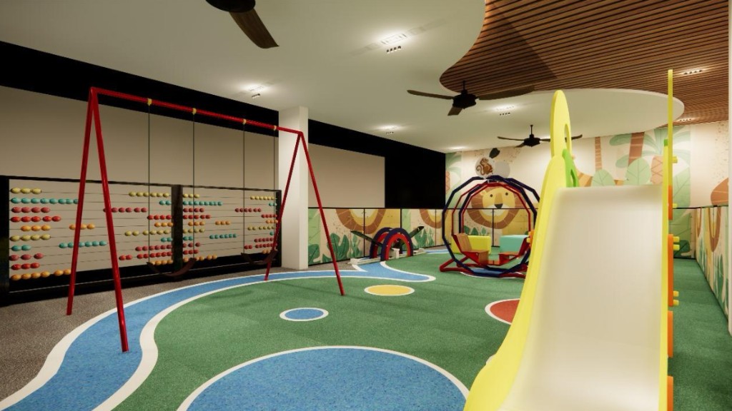 Colourful indoor play and activity space used for children’s day celebrations and fun events